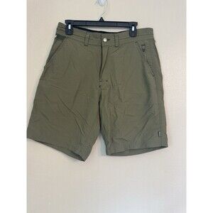 Howler Bros Men's Green Cargo Shorts Nylon Ripstop Flat Front Quick-Dry Pockets